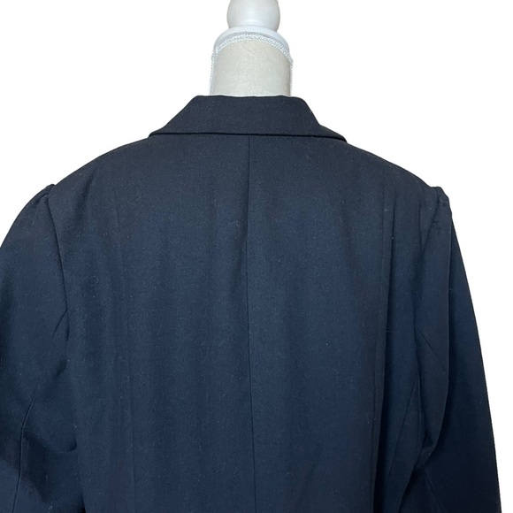 Jessica London Women’s Wool Blend Peplum Coat Jacket Plus Size 24W Black - Picture 5 of 8